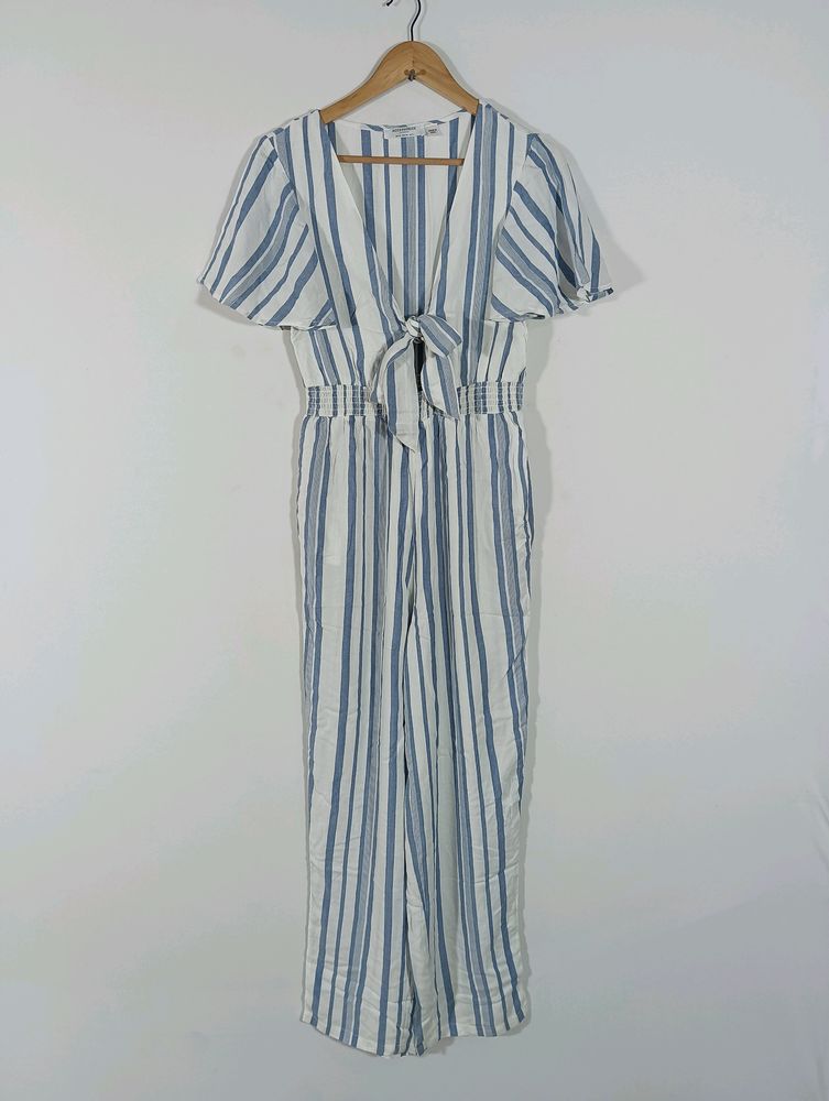 White Strips Casual Jumpsuit (Women)