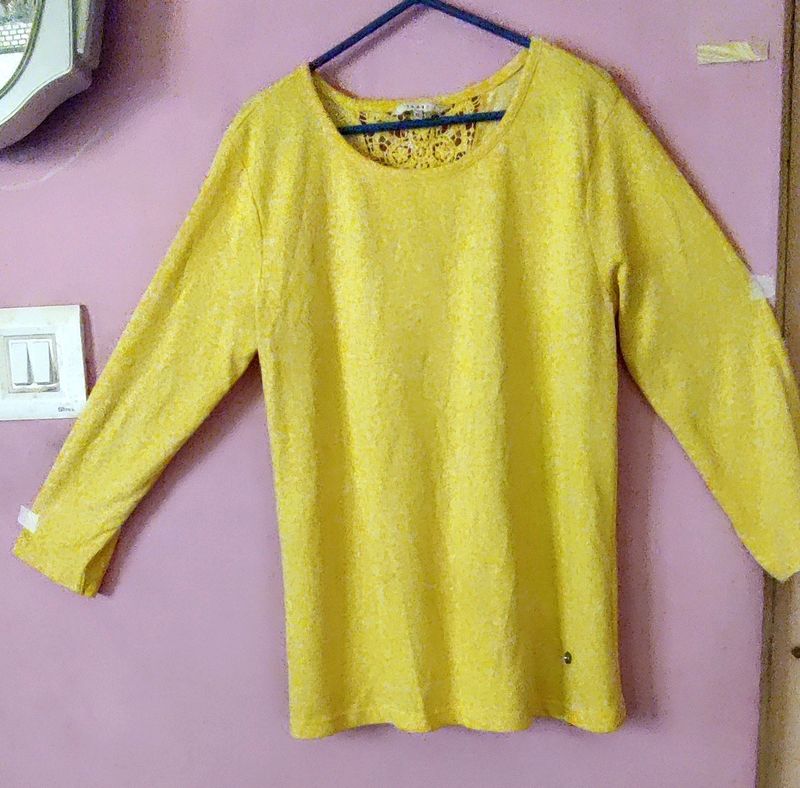 Taanz Yellow Top With Back Design