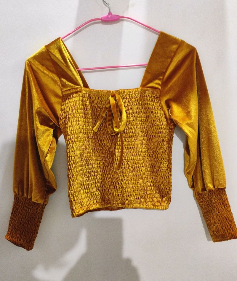 Mustard Yellow Crop Top✨