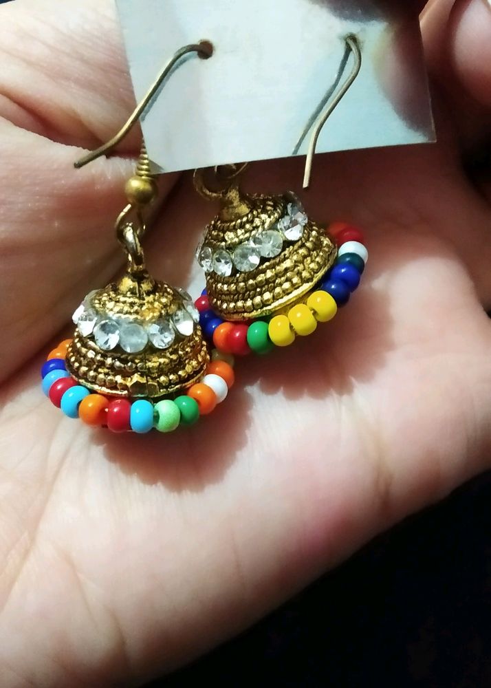 Multi Colour Jhumka