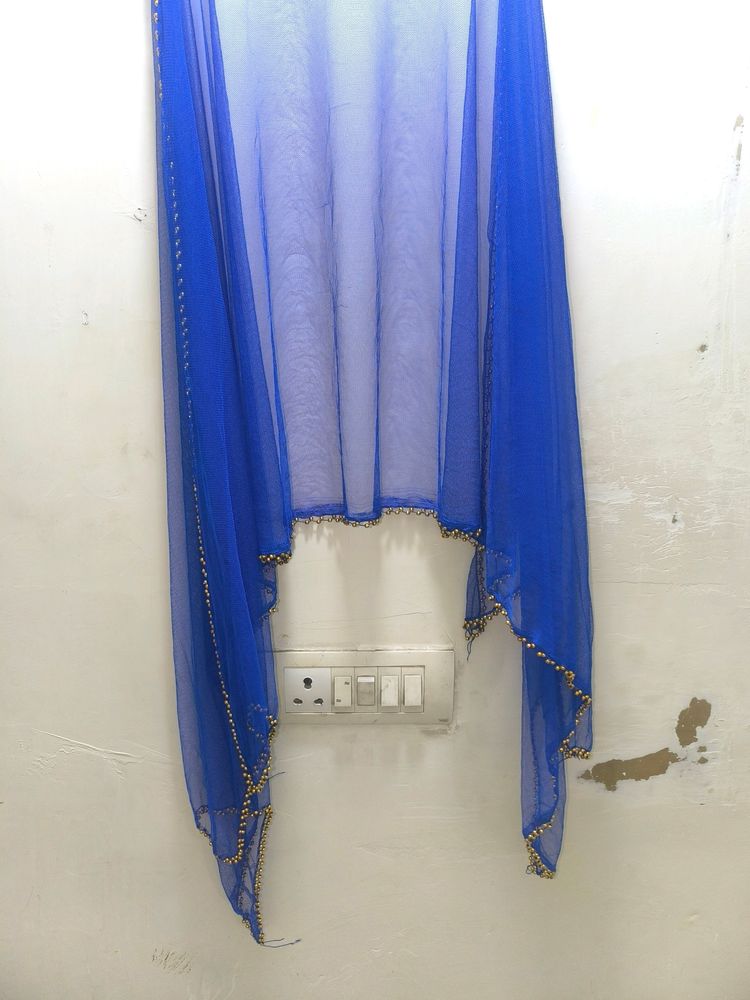 Beautiful Blue Color Net Dupatta