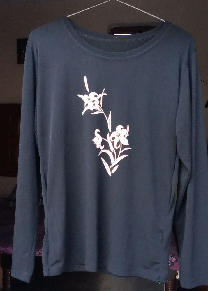 Black Top Golden Colour Print