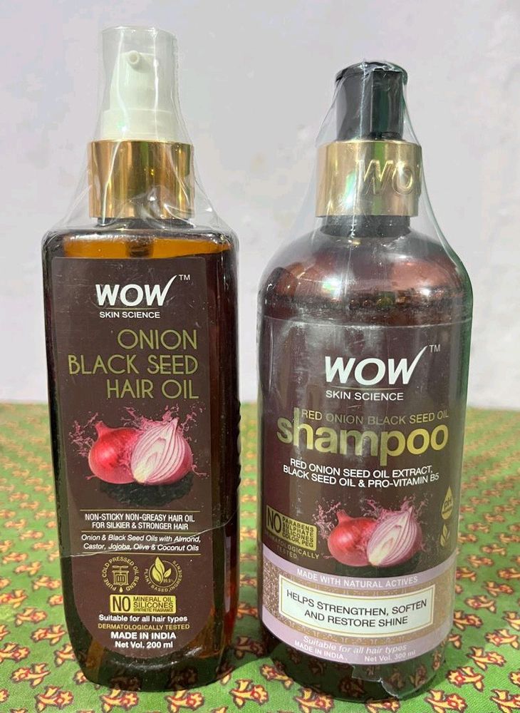 Wow Onion And Black Seed Shampoo & Oil