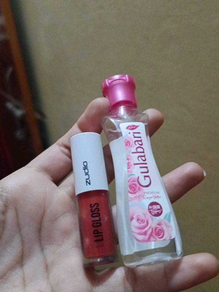 Lip Gloss , Nude02 And Free Gulabari Rose 🌹 Water