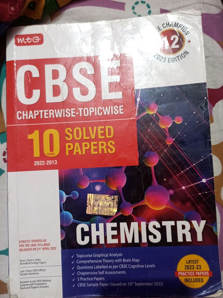 Chemistry Cbse 10 Year Solved Papers For Class 12