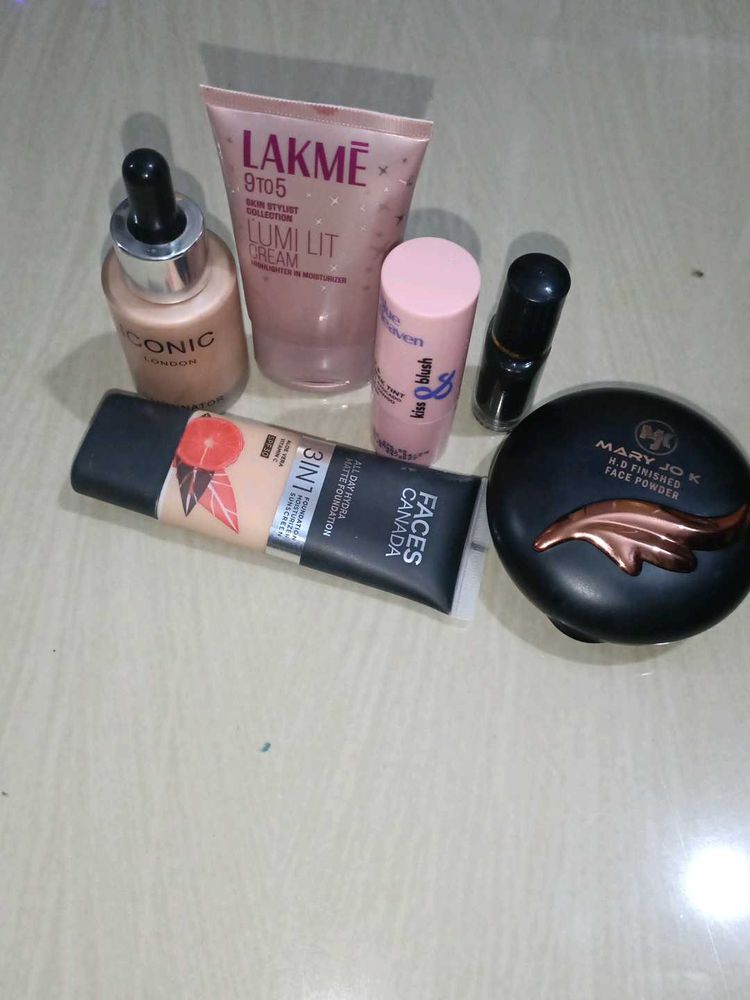 FOUNDITION+ BLUSH& LIP TINT + FACE POWDER ..