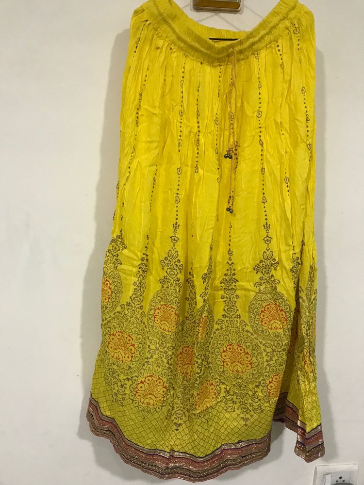 Beautiful Yellow Ethnic Skirt From INA Market