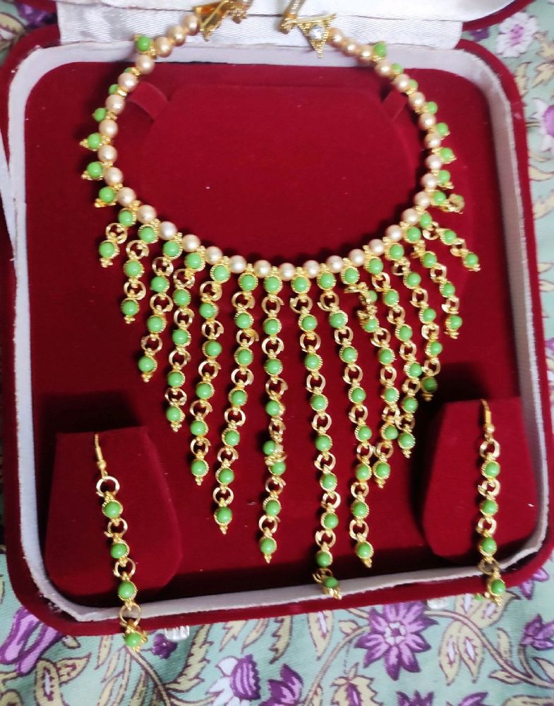 New Unused 23carat Gold Plating Kundan Set