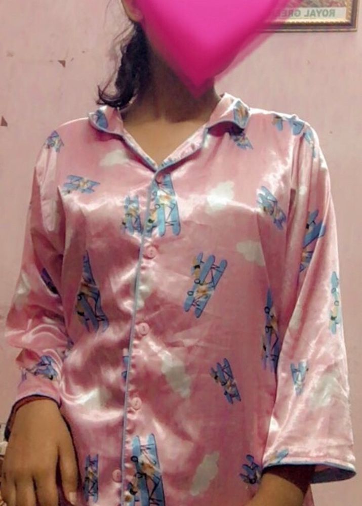Pink Night Dress Shirt