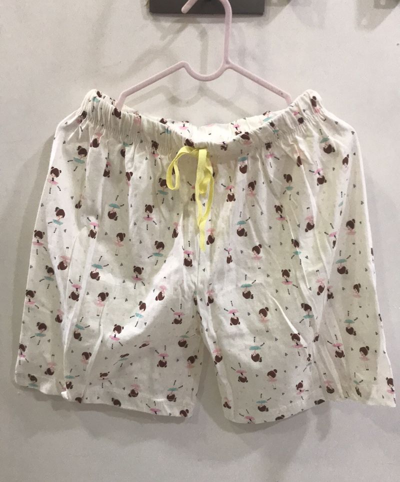 Ballerina Print Pyjama Shorts For Women