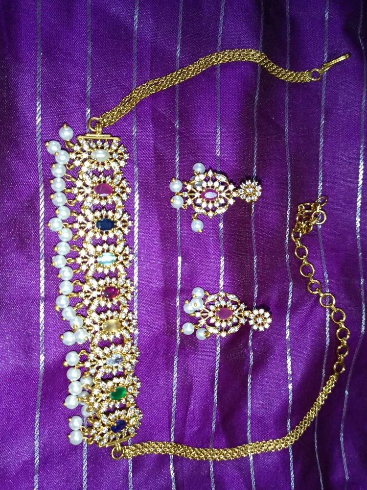 Navratna Stone Cz Chocker