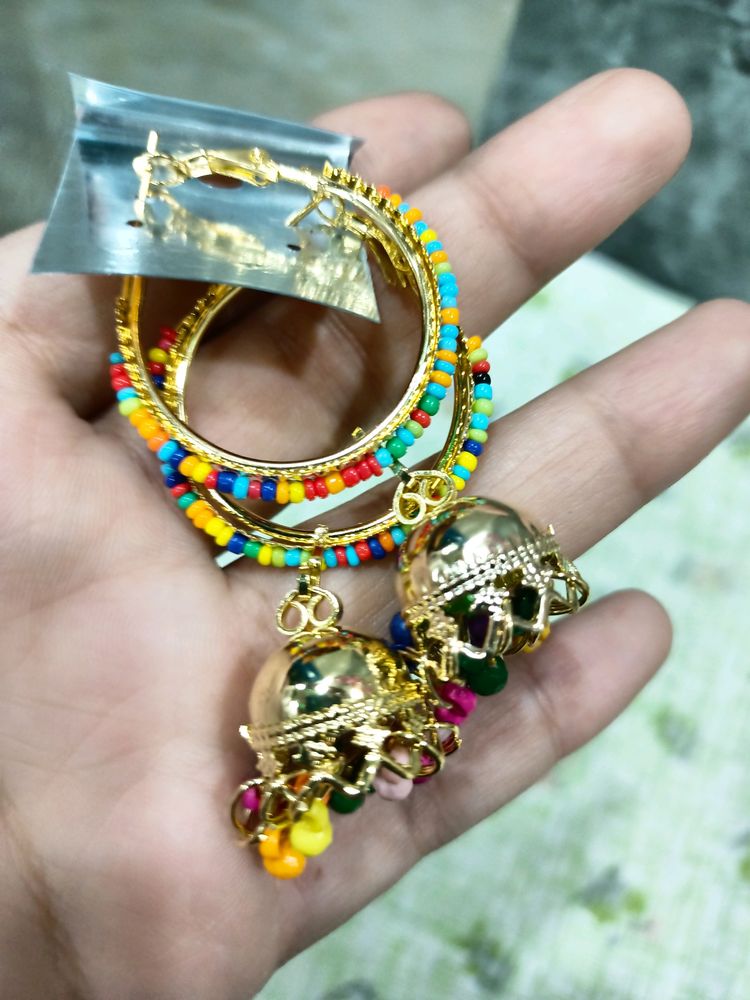 Multicolour Jewelry,Jhumka, Ethnic Jewellery