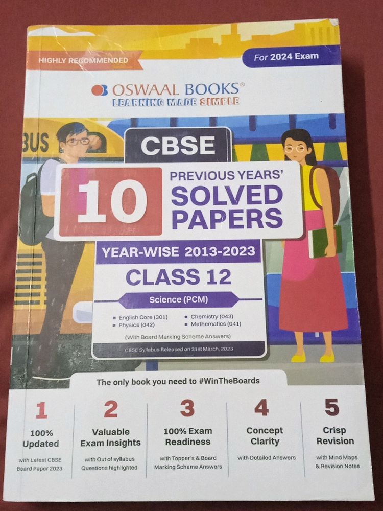 Oswaal CBSE 12 Science PCM Solved Papers