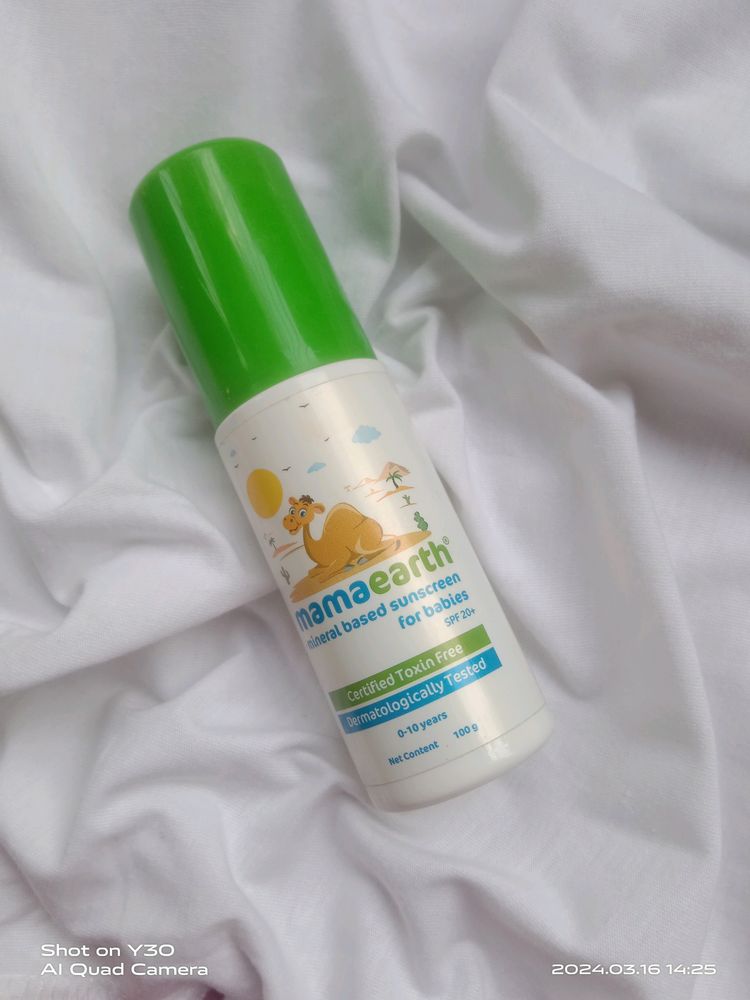 Mamaearth mineral based sunscreen for babies ✅