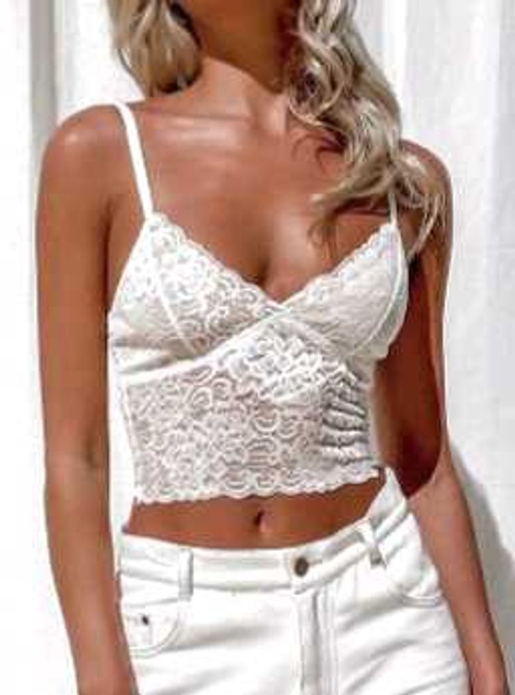 Fancy White Lacey Bralette by Urbanic