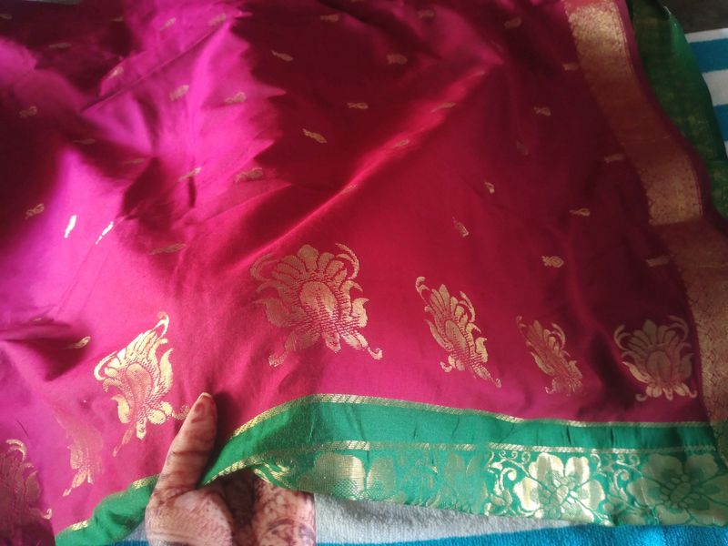 💥Price Drop💥Chanderi Cotton Pattu Saree