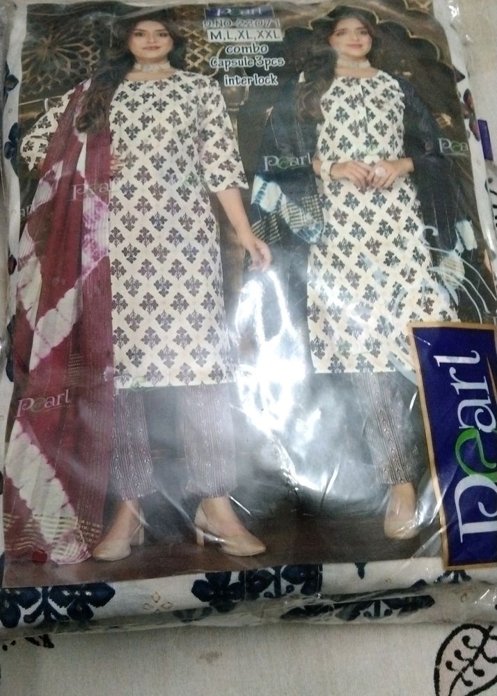 Kurti Bottom With Dupatta Set