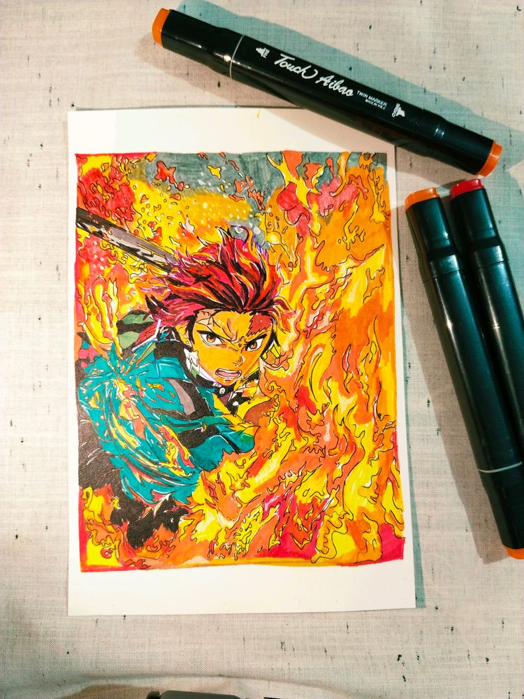 Tanjiro Marker Pen Sketch