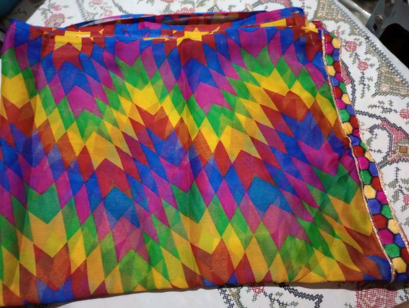 Multicolored Chiffon Dupatta