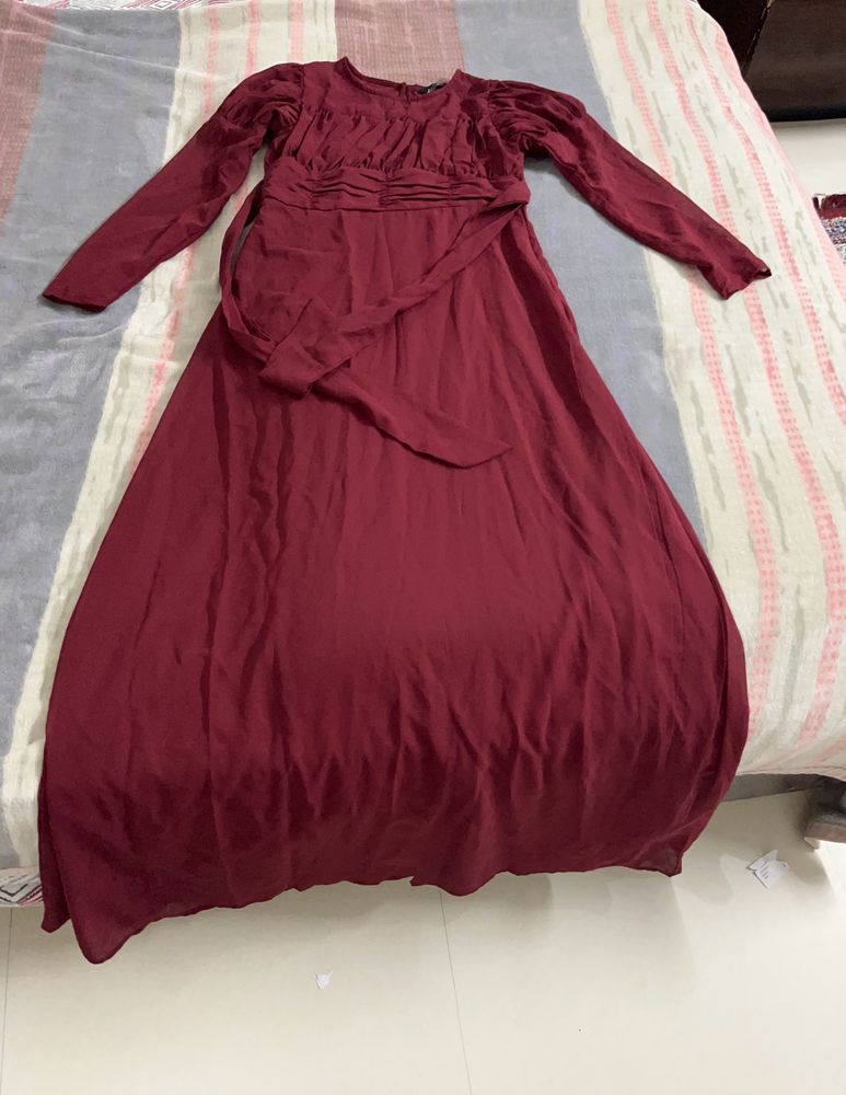 Maroon Maxi Dress