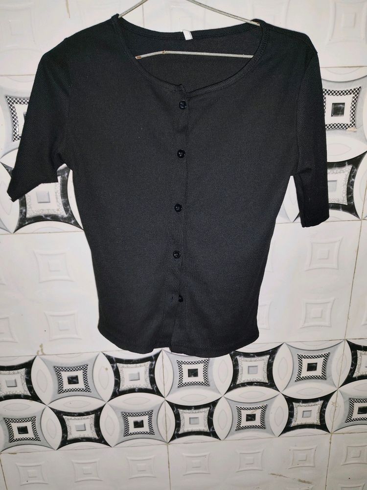 Casual Women Black Top