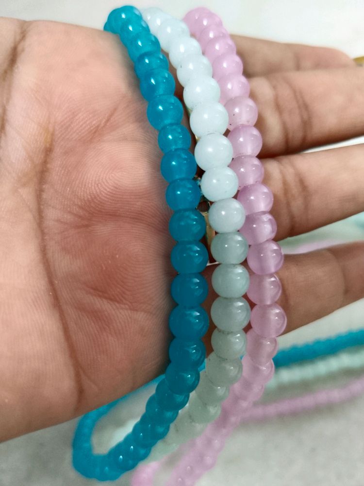 Glass Beads 3 String Size 6 Mm