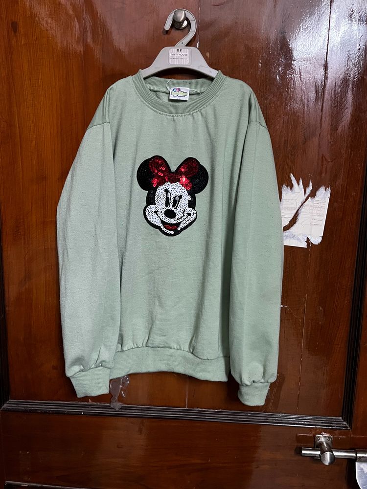 Gren Mickey Mouse Sequinned Sweatshirt With Jogger