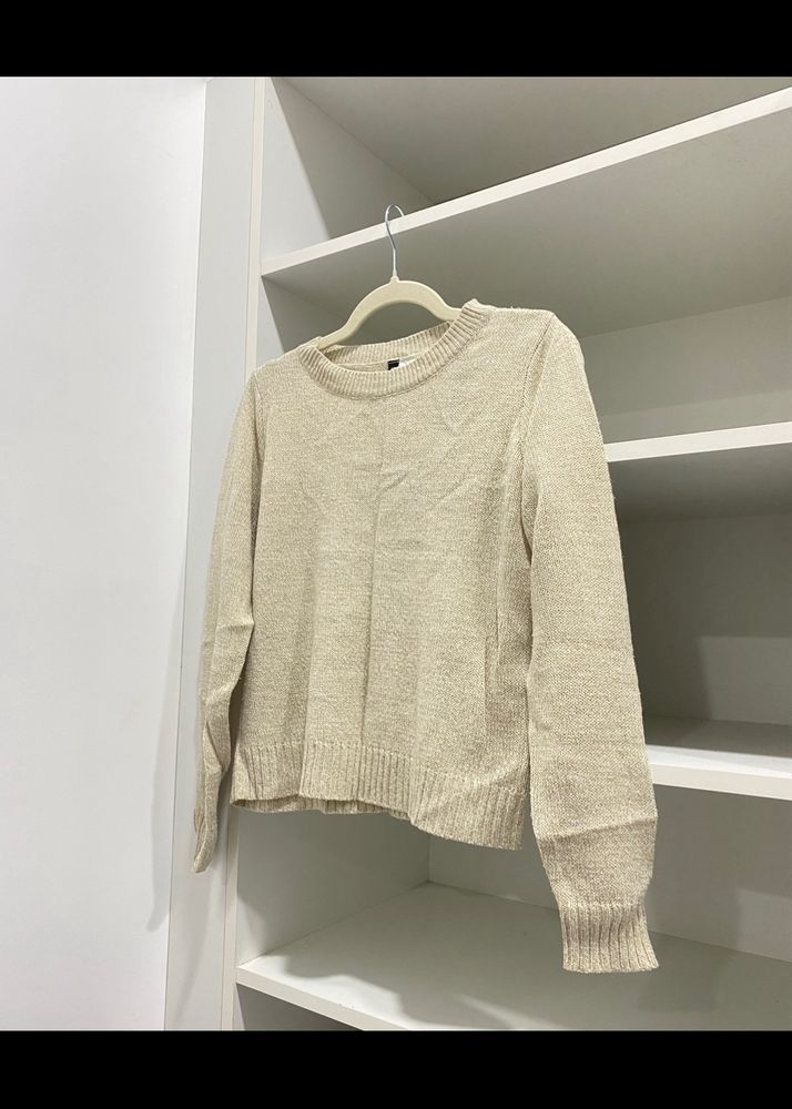 H&M Beige Knitted Pullover