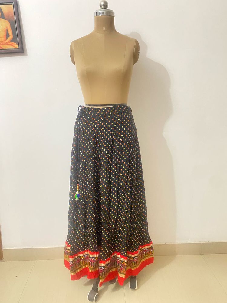 Black Bandhini Skirt