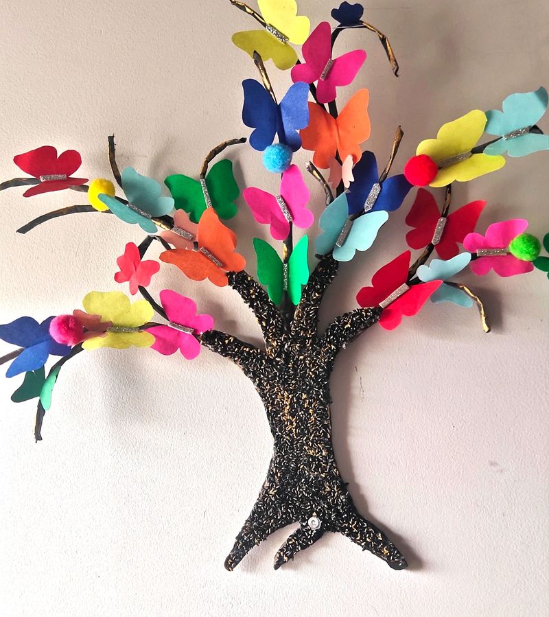 Very Beautiful Handmade Butterfly Tree