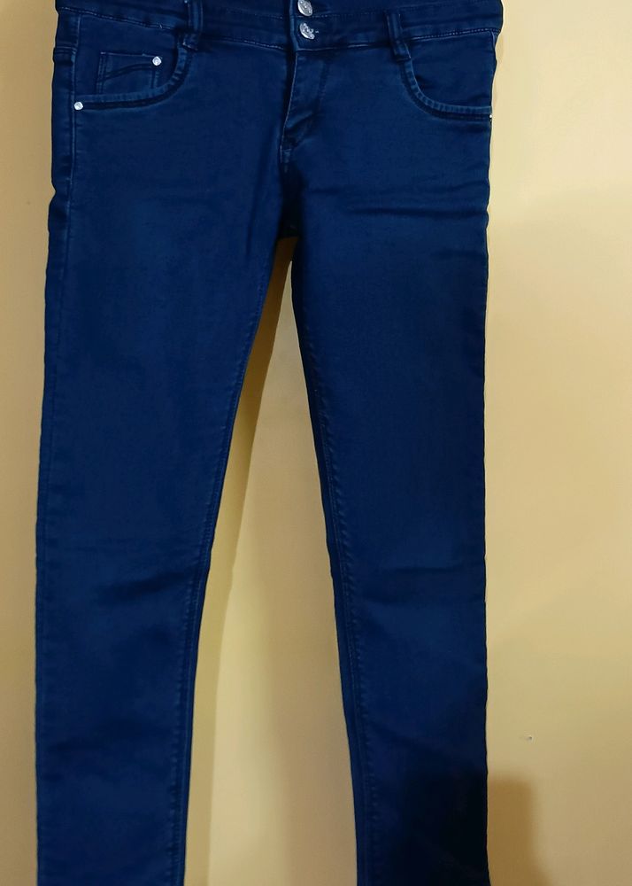 Women Navy Blue Skinny Jeans