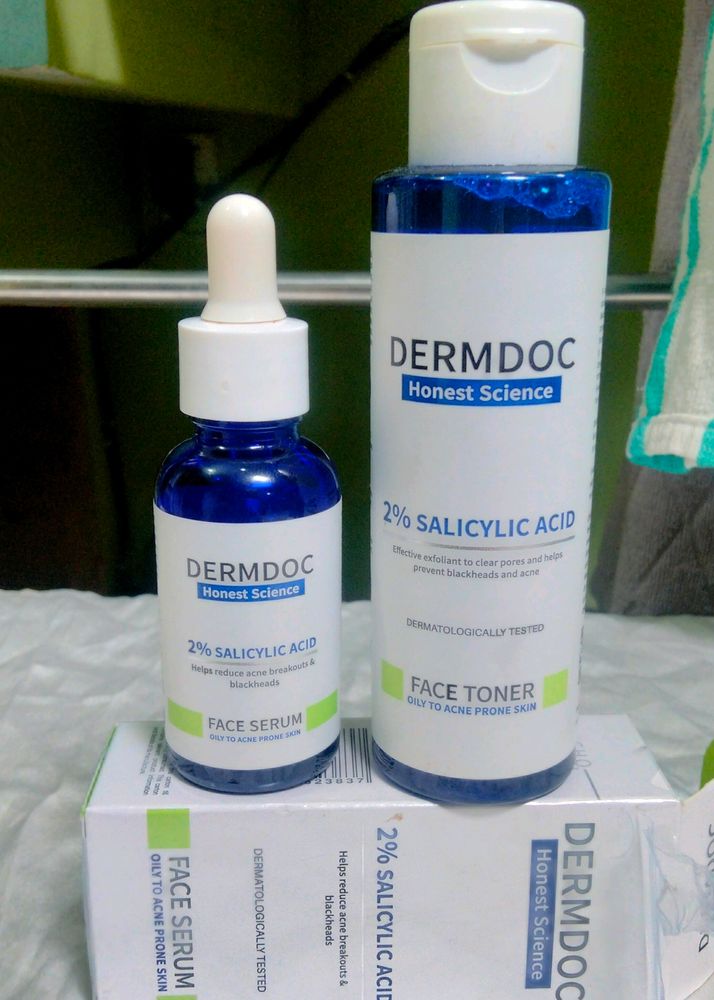 Combo 2% Salicylic Acid Serum And Toner For Acne