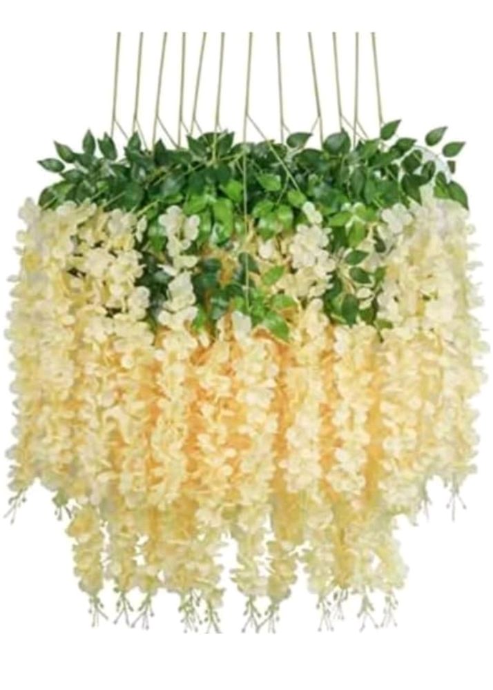 Pack of 6 Wisteria Hanging Orchid Flower Vines