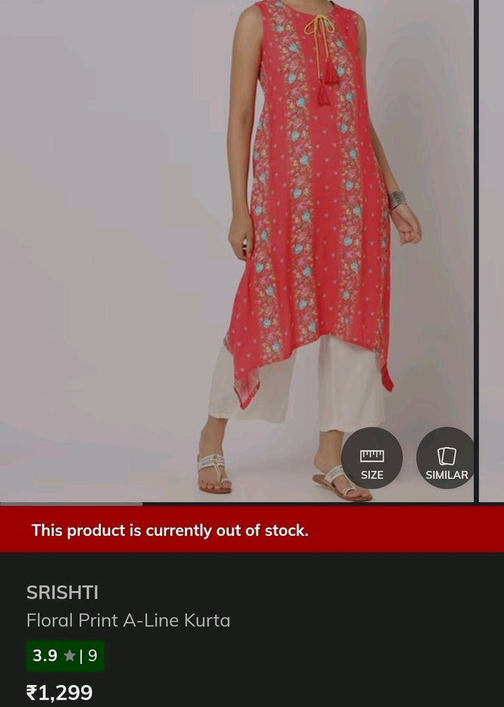 SRISHTIFloral Print A-Line Kurta