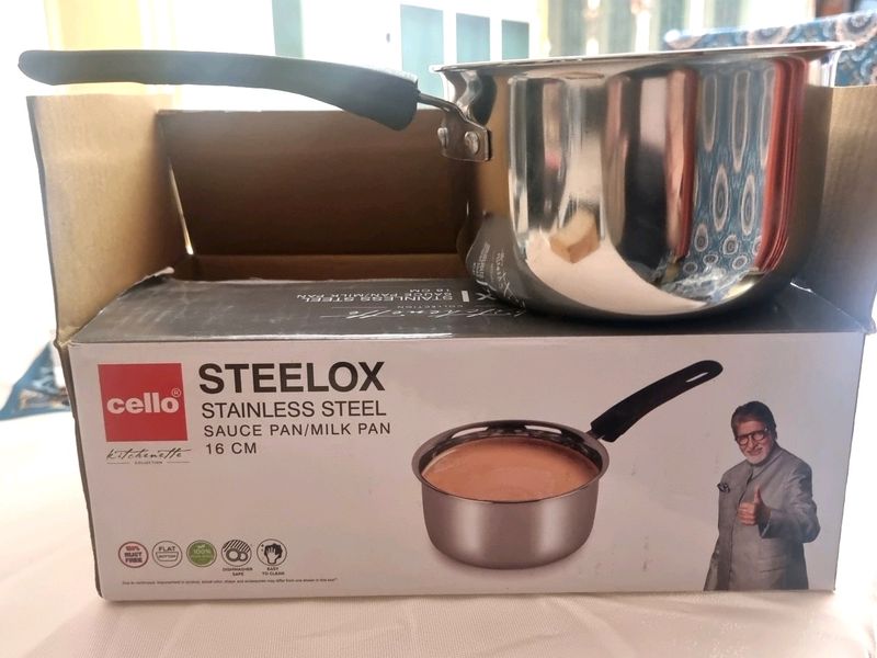 Cello SAUCE PAN/ MILK PAN STEELOX