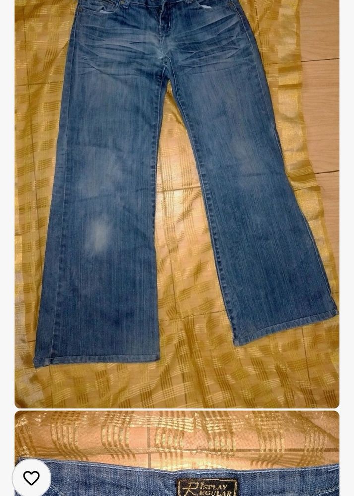 Faded Flared Jeans For Women