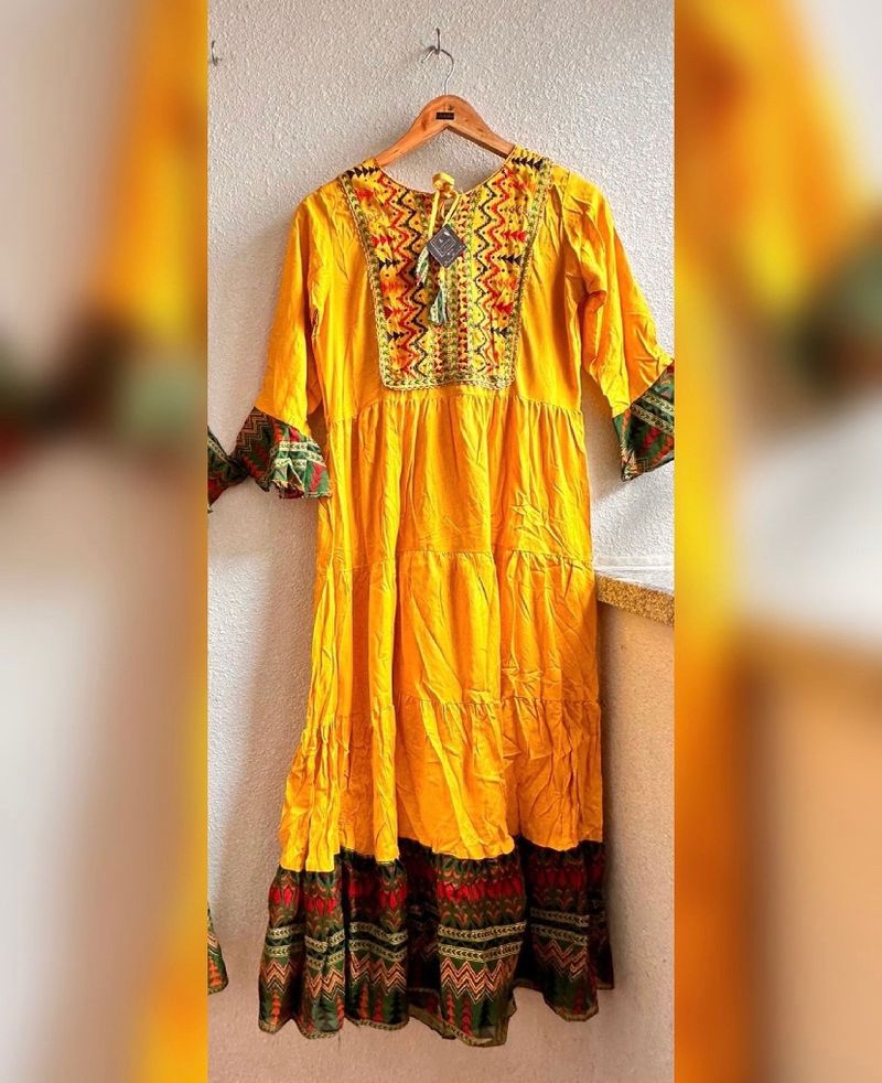 Yellow Ethnic Gown For 250/-