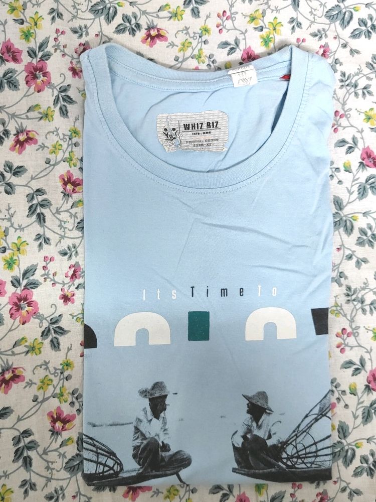 A Light Blue Casual Tshirt For Sale.