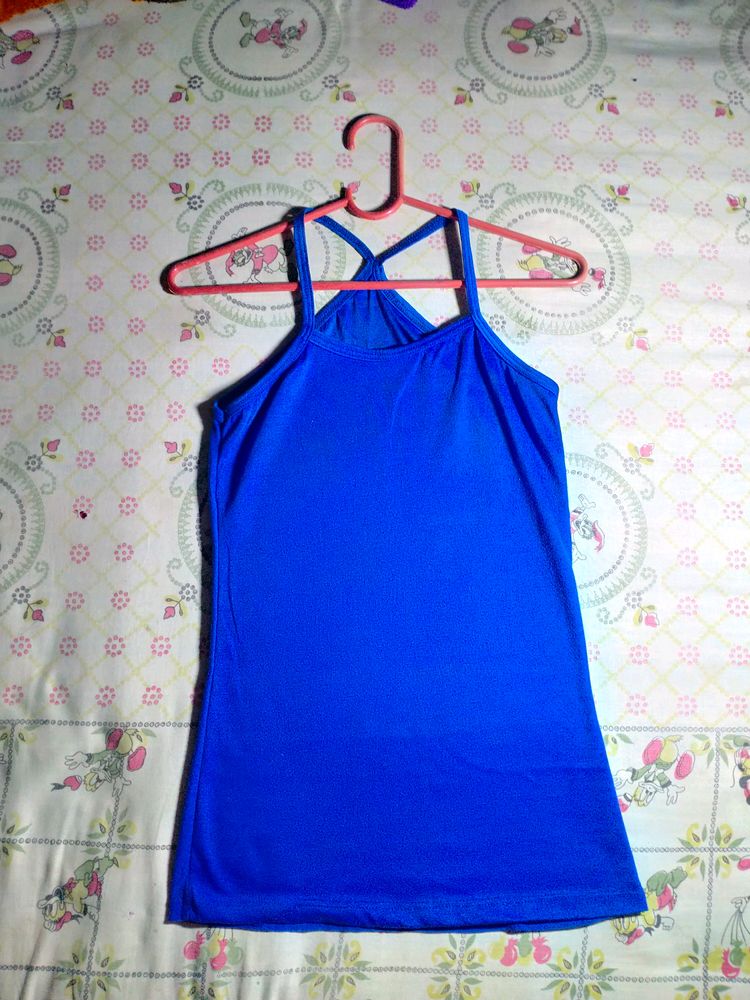 Blue Cotton Cami For Summer