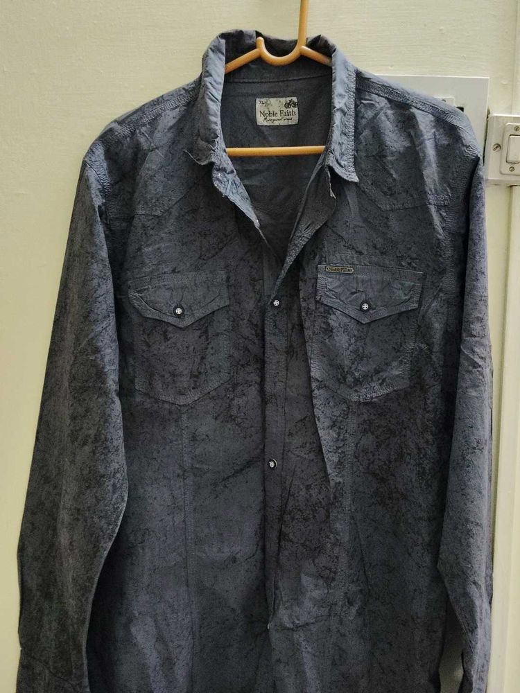 New One Slim Fit Dark Colour Full Shirt