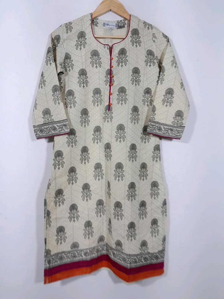 Westside Cream Printed Kurta(women's)