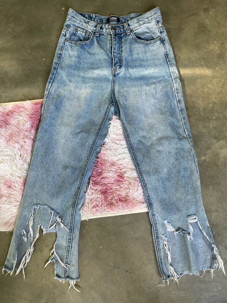 High Waist Denim Design Cut