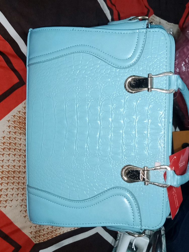 BLUE COLOURED HAND BAG