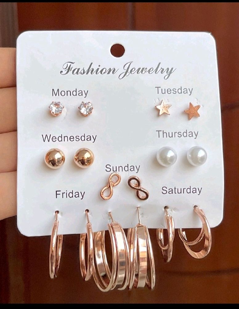 Bestseller Women 8 Pair Of Studs.