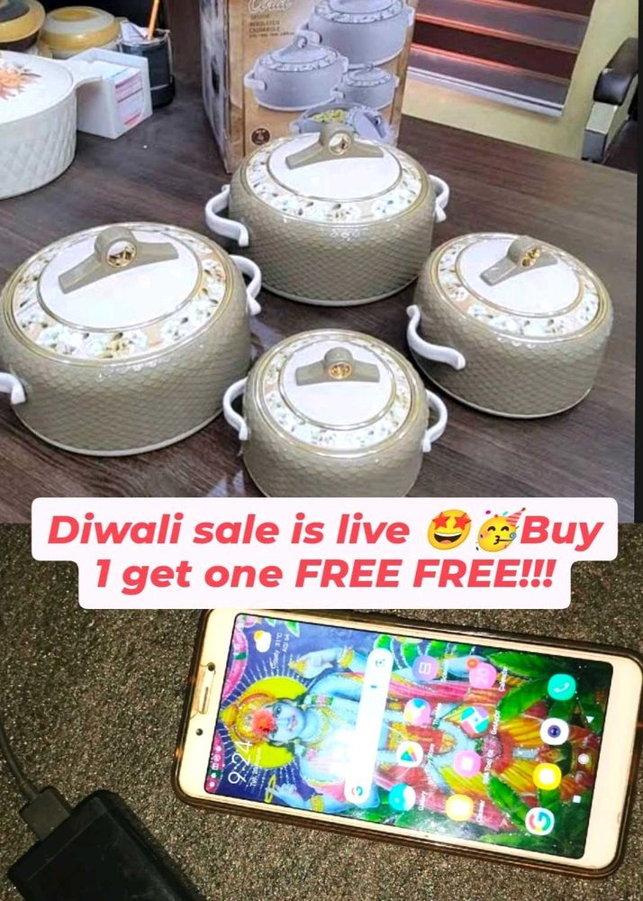 🥳🤩 Diwali Sale !!Combo (Redmi 6 +Nayasa Hot Pot)