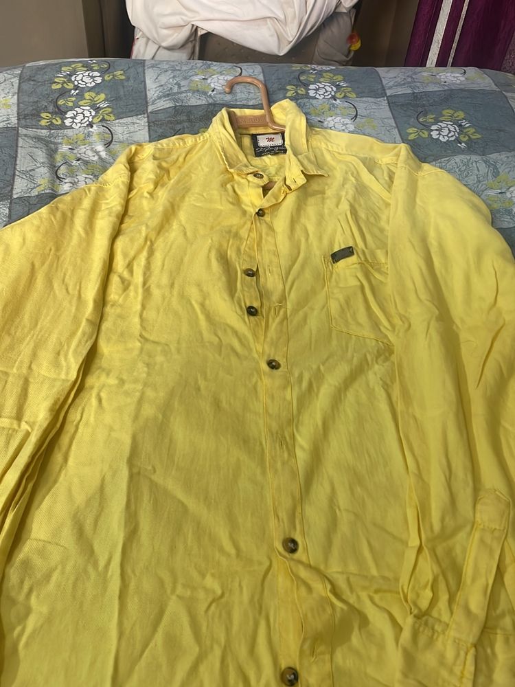 Yellow Men Shirt