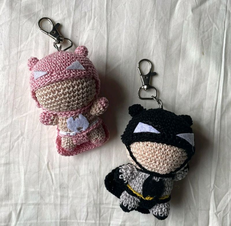 Crochet Batman Keychain