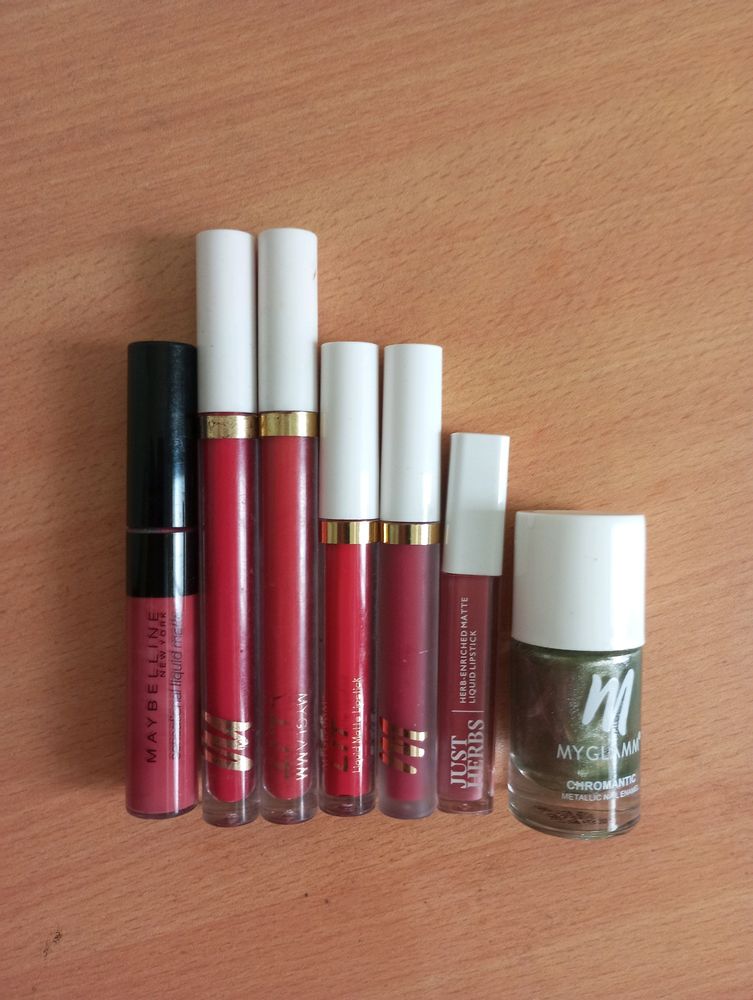 Combo Of Maybelline,Just Herbs n Myglamm Lipsticks