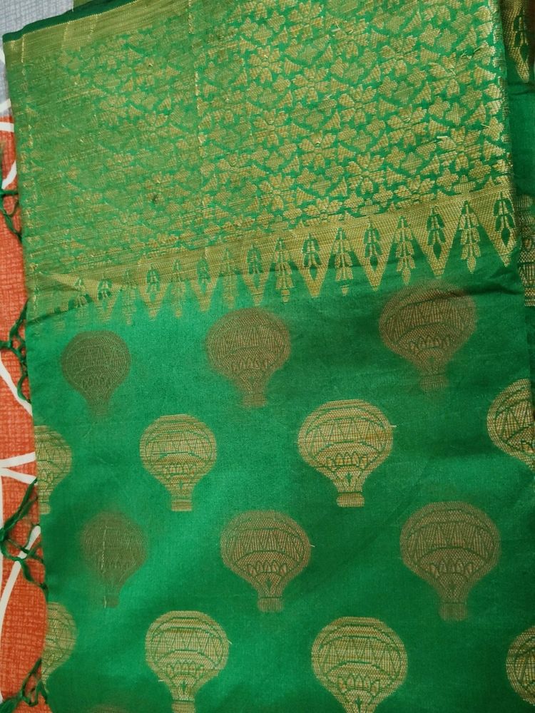 Banarasi Green Saree