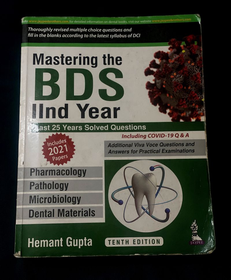 Mastering BDS 2nd Year Dental book- Hemant Gupta